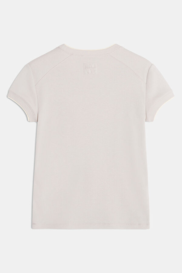 Gri O Yaka Kadın T-Shirt 2
