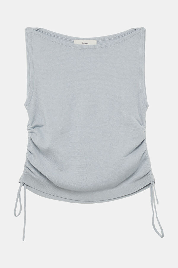 Light Blue Sleeveless Women's Blouse