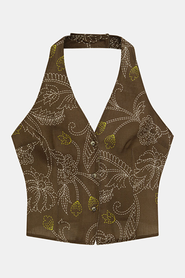 Multicolored Patterned Women's Blouse 4