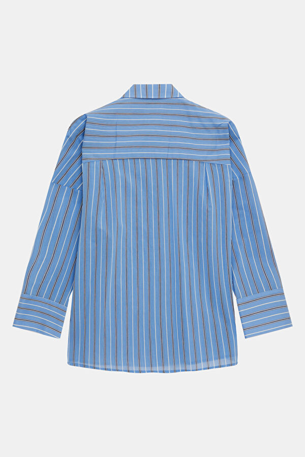 Multicolored Striped Patterned Women's Shirt 5