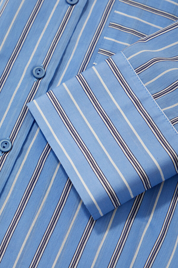 Multicolored Striped Patterned Women's Shirt 7