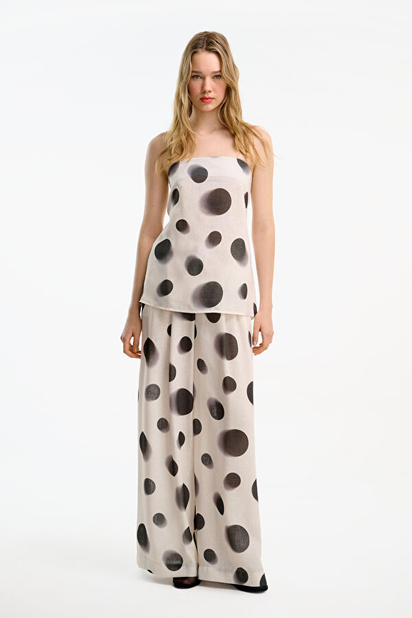 Siyah Wide Leg Kadın Pantolon
