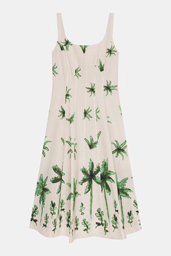 Multicolored Patterned Women's Dress