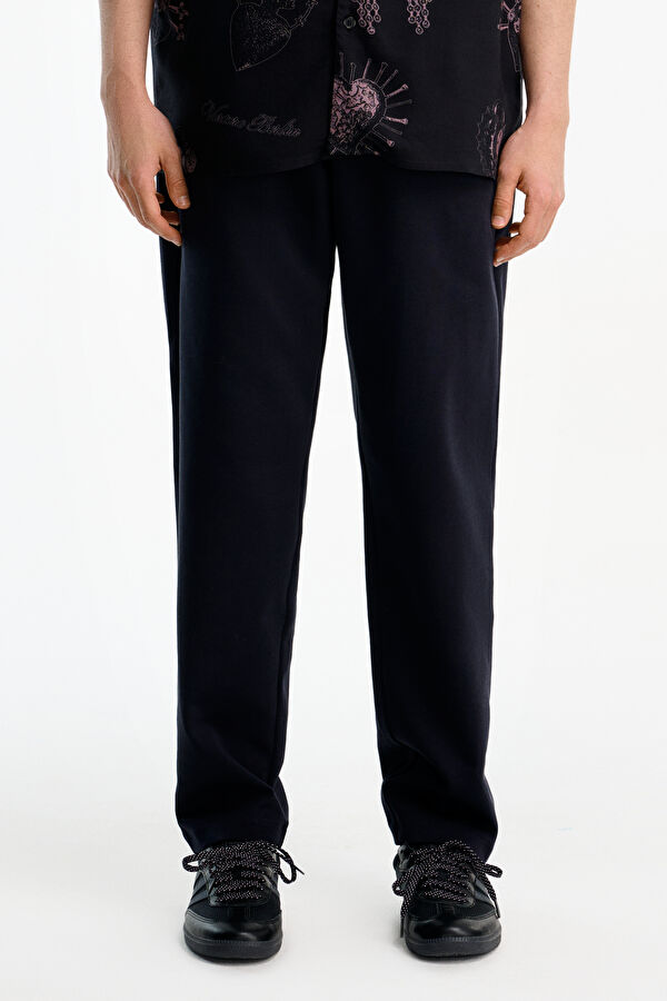 Navy Tapered Fit Men's Trousers 3