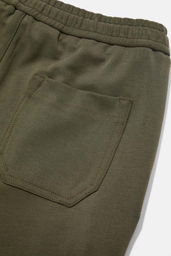 Khaki Straight Modal Men's Pants 4