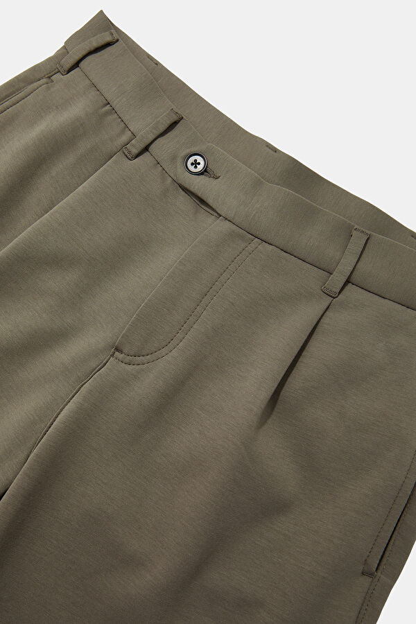 Beige Tapered Fit Men's Trousers 3