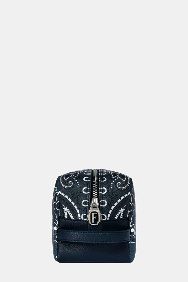 Navy Blue Paisley Patterned Bag 2