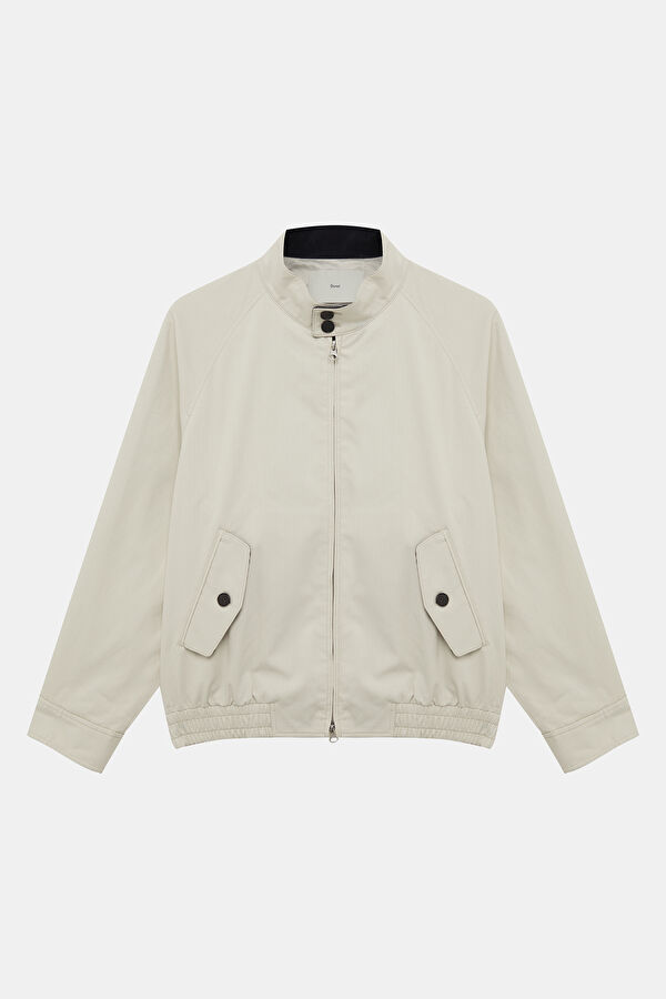 Cream Zip-Up Men's Jacket 4