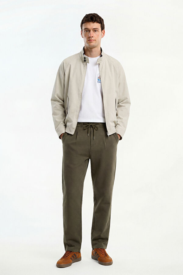 Cream Zip-Up Men's Jacket 3