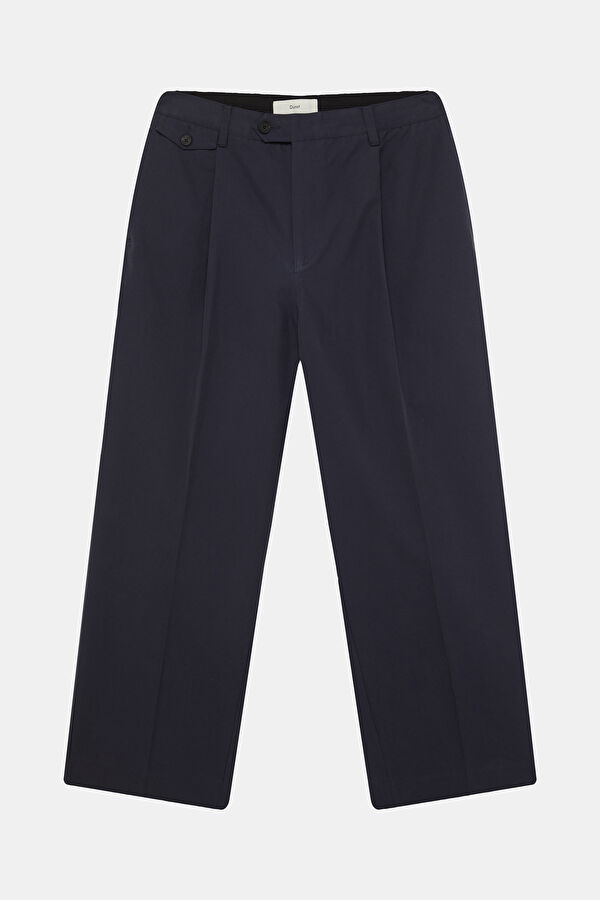 Relax Fit Navy Wide Leg Men's Trousers