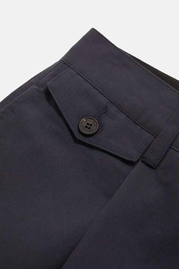 Relax Fit Navy Wide Leg Men's Trousers 4