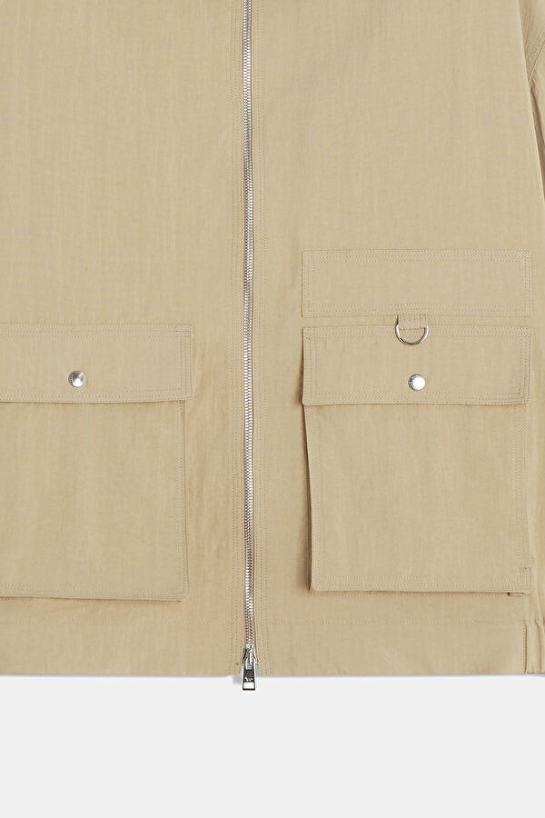 Beige Zippered Men's Jacket 4
