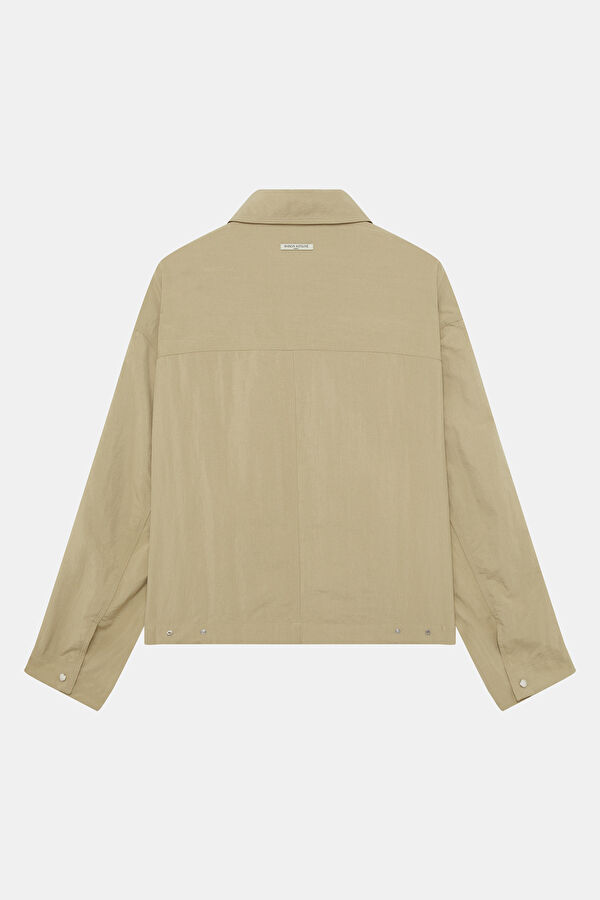 Beige Zip-Up Men's Jacket 2