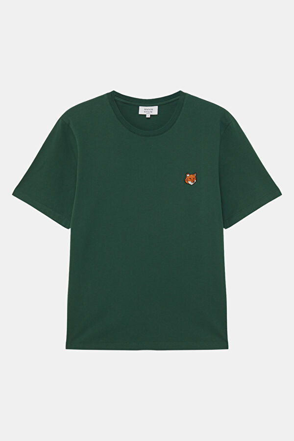 Relax Fit Green Crew Neck Embroidered Men's T-Shirt