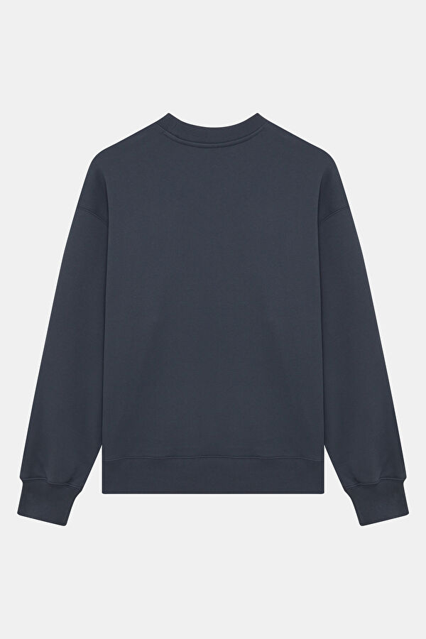 Navy Relax Fit Crew Neck Men's Sweatshirt 2