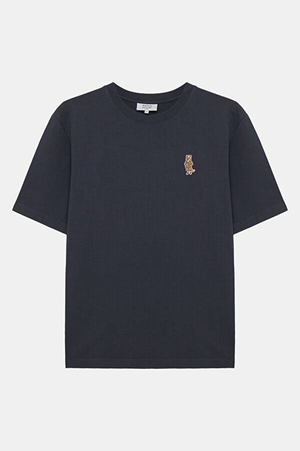 Relax Fit Navy Crew Neck Embroidered Men's T-Shirt