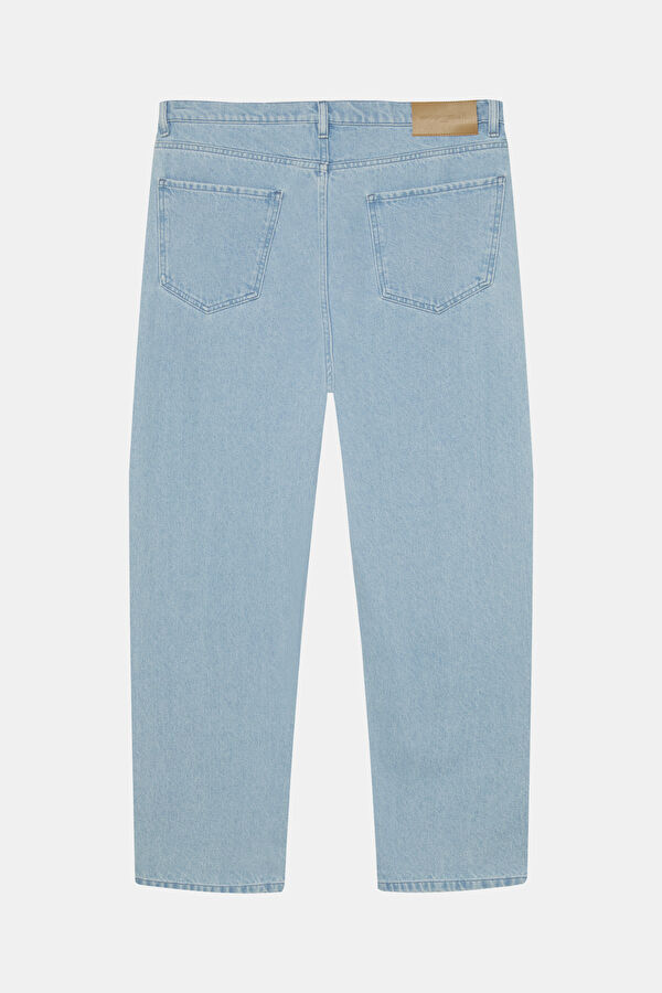 Relax Kalıp İndigo Wide Leg Erkek Jean Pantolon 2