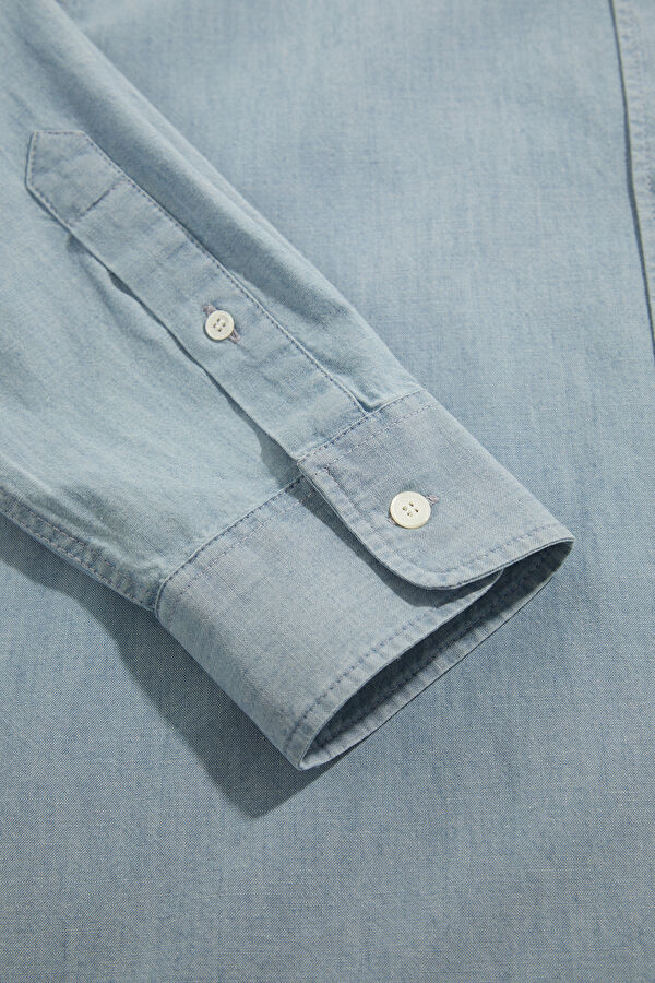 Relax Fit Light Blue Boys' Shirt 5