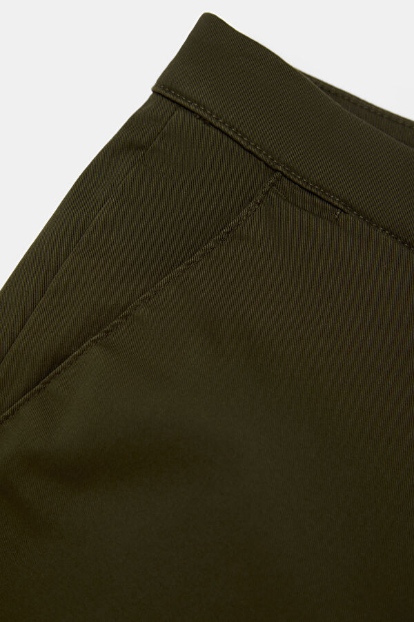 Khaki Straight Leg Men's Trousers 4
