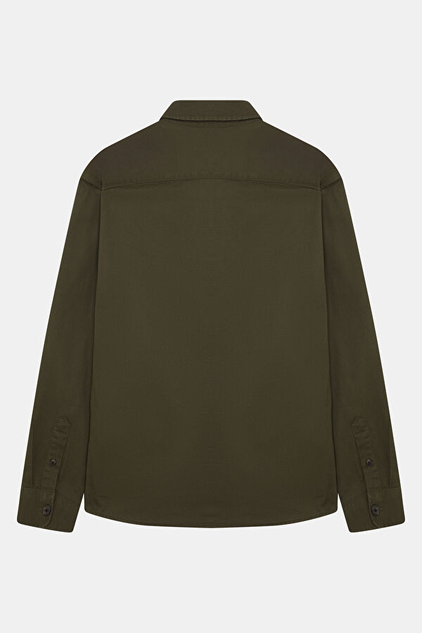 Khaki Buttoned Men's Jacket 2