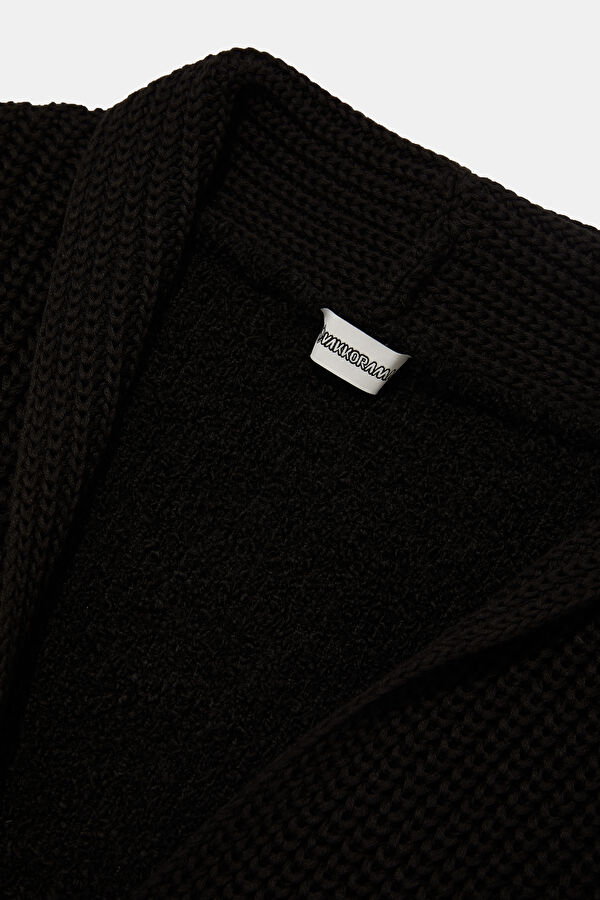 Black Knit Men's Cardigan 3