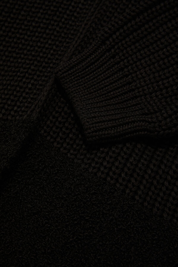 Black Knit Men's Cardigan 4