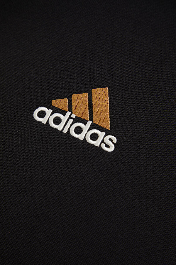Siyah Relax Kalıp Kapuşonlu Erkek Sweatshirt 7