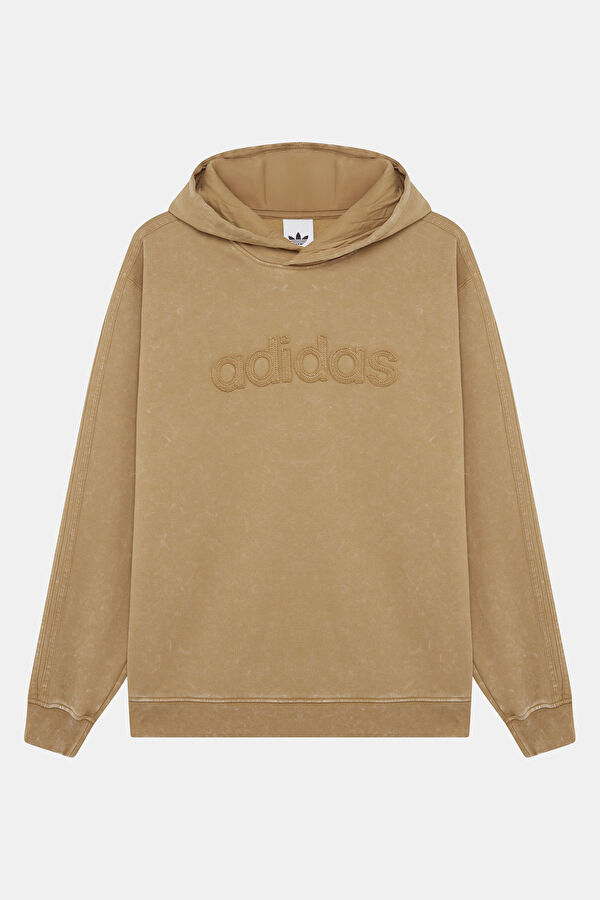 Kahve Relax Kalıp Kapuşonlu Erkek Sweatshirt 4