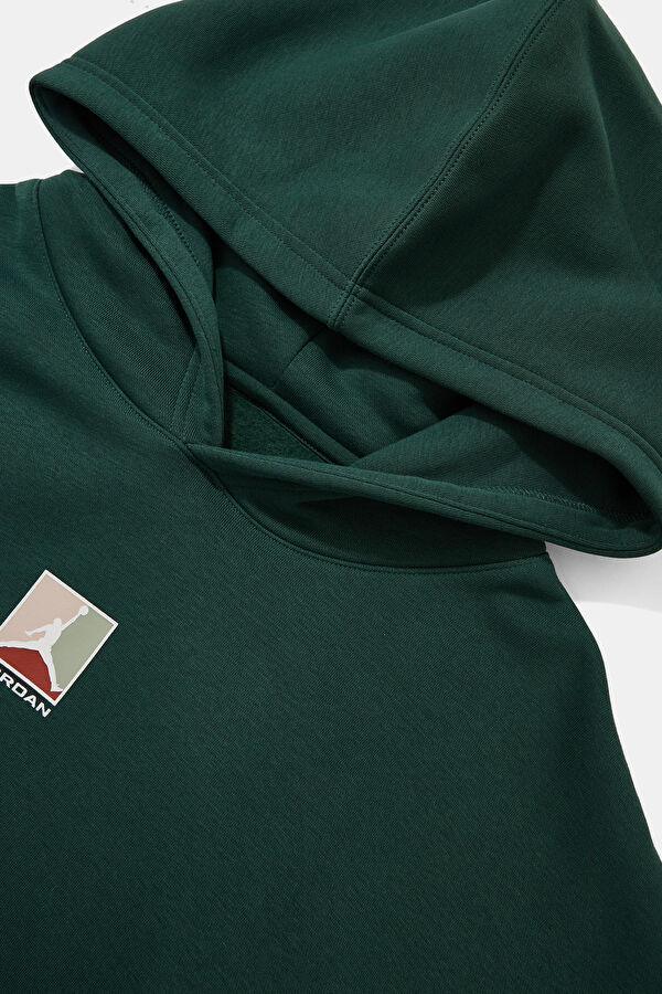 Haki Relax Kalıp Kapuşonlu Erkek Sweatshirt 6