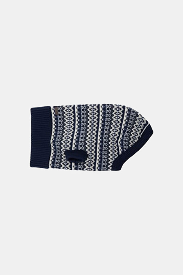 Barbour Marlow Fair Isle Köpek Kazağı Lacivert