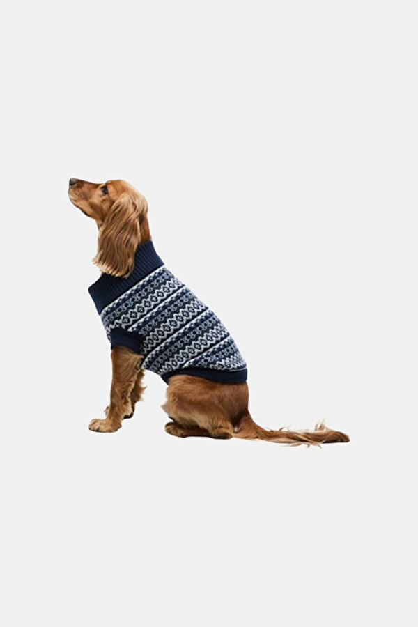 Barbour Marlow Fair Isle Köpek Kazağı Lacivert 2