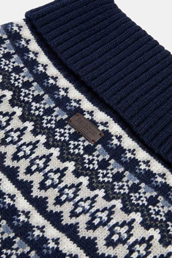 Barbour Marlow Fair Isle Köpek Kazağı Lacivert 4