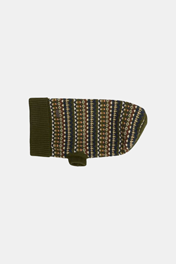 Barbour Marlow Fair Isle Köpek Kazağı Yeşil
