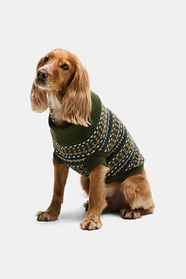 Barbour Marlow Fair Isle Köpek Kazağı Yeşil 2