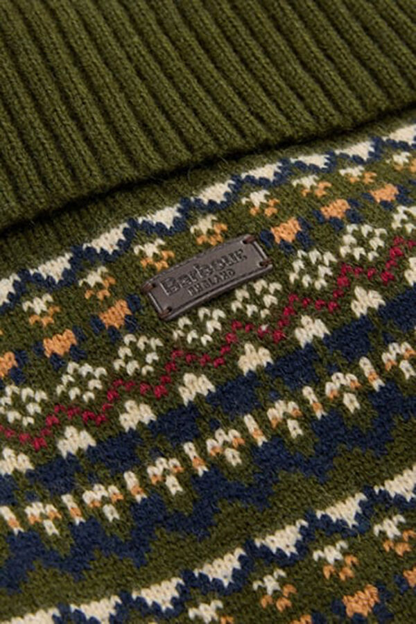 Barbour Marlow Fair Isle Köpek Kazağı Yeşil 5