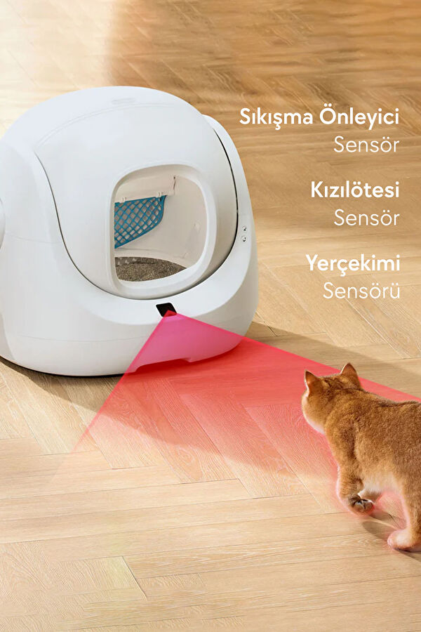 Catlink Cat Litter Box-Scooper Se Lite Beyaz Kedi Tuvaleti 7