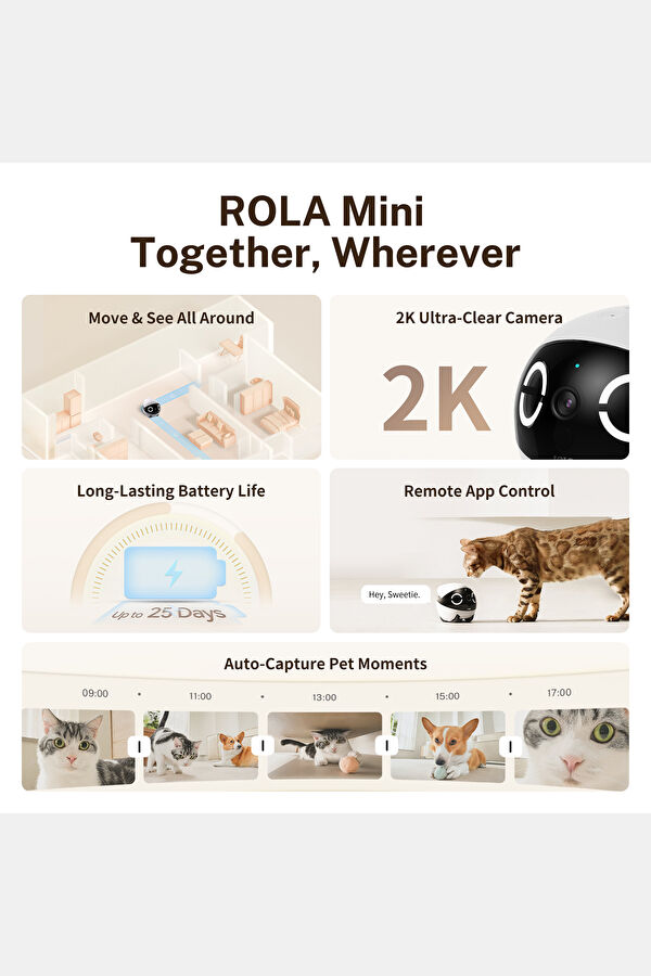 Rola Mini Mobil Kamera Robotu 2