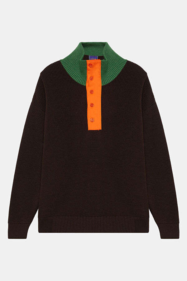 Brown Viscose Knit Children's Sweater