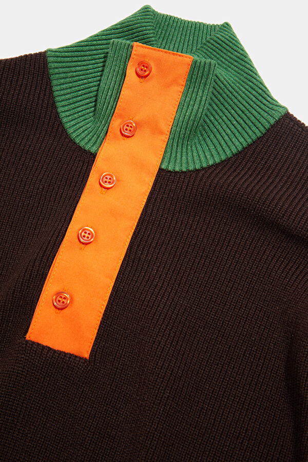 Brown Viscose Knit Children's Sweater 3