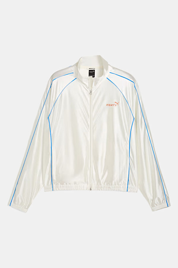 X FENTY White Relaxed Fit Stand-Up Collar Women's Jacket
