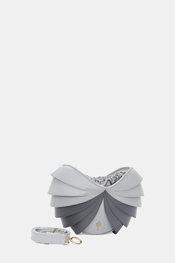 Minerva Mini Gray Leather Bag