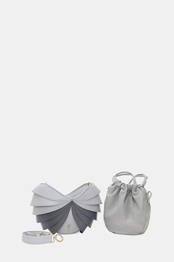Minerva Mini Gray Leather Bag 3