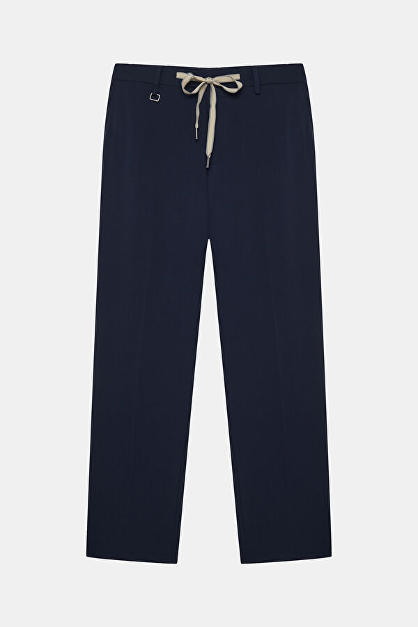 Relax Fit Navy Men's Straight Leg Trousers