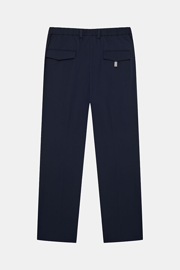 Relax Fit Navy Men's Straight Leg Trousers 2