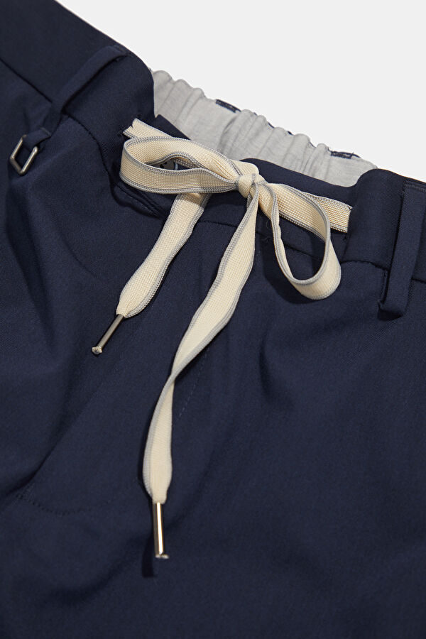 Relax Fit Navy Men's Straight Leg Trousers 3