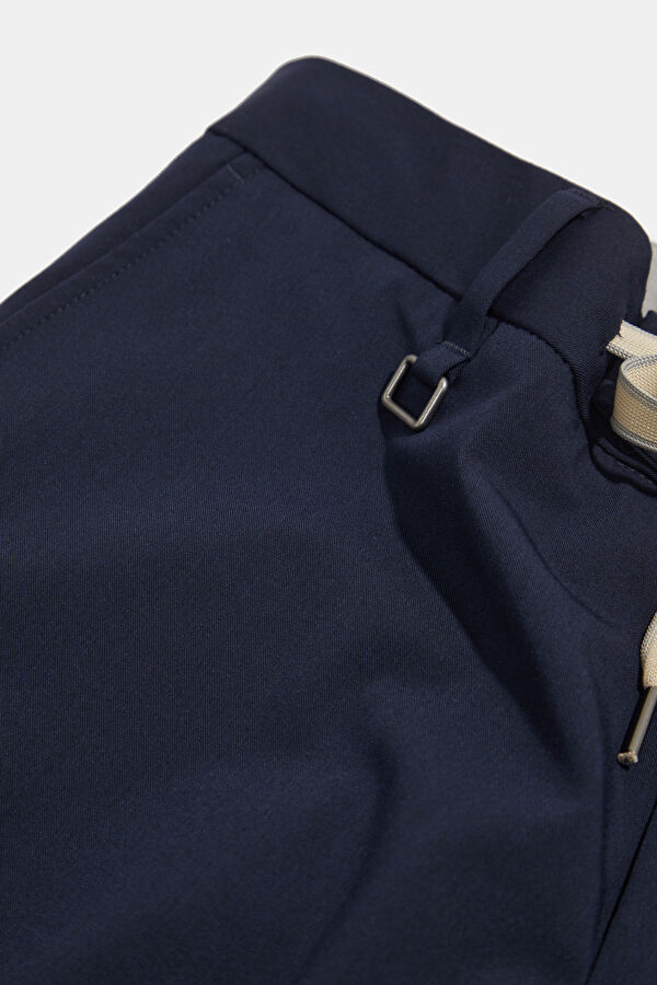 Relax Fit Navy Men's Straight Leg Trousers 4