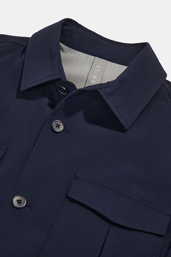 Navy Buttoned Men's Jacket 3
