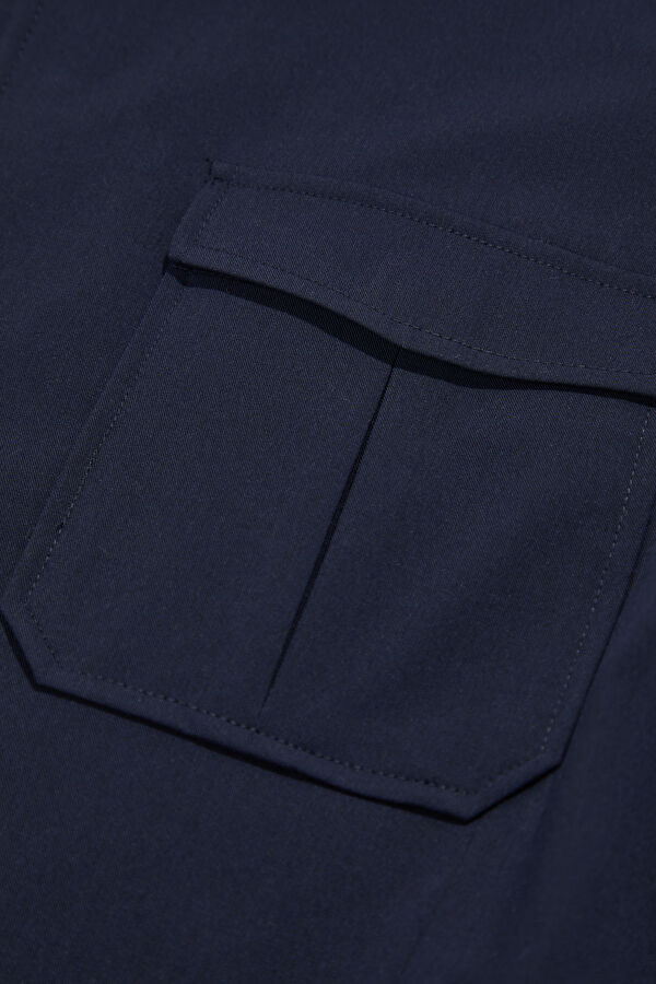 Navy Buttoned Men's Jacket 4