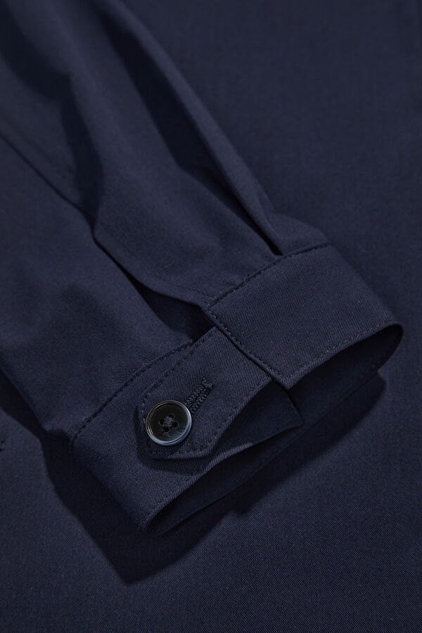 Navy Buttoned Men's Jacket 5