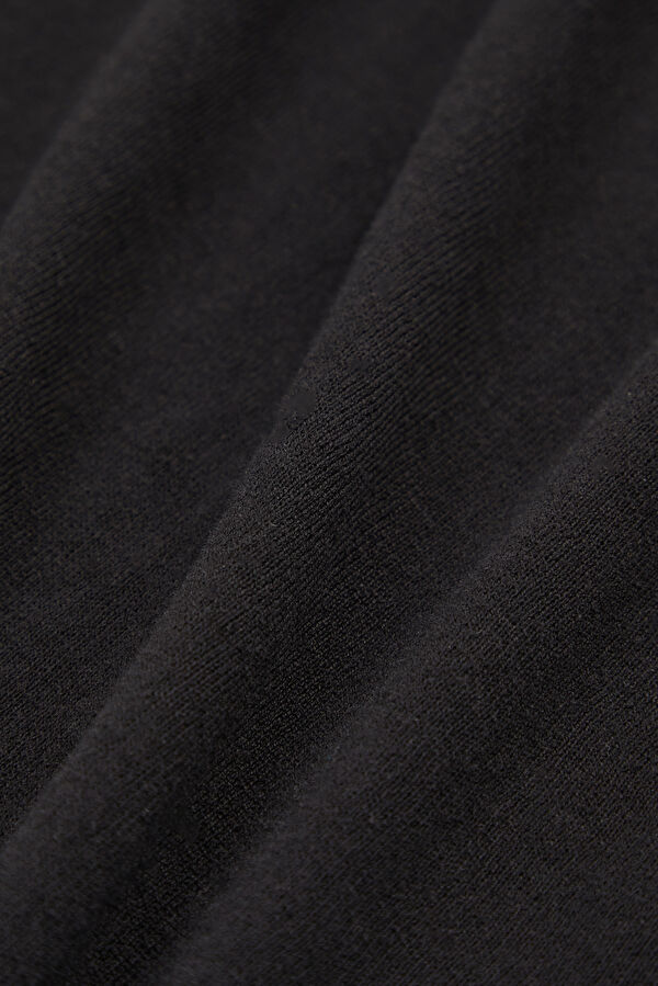 Relax Fit Black Crew Neck Cotton/Linen Men's T-Shirt 4